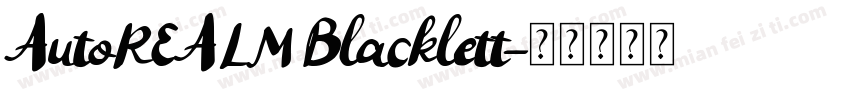 AutoREALM Blacklett字体转换